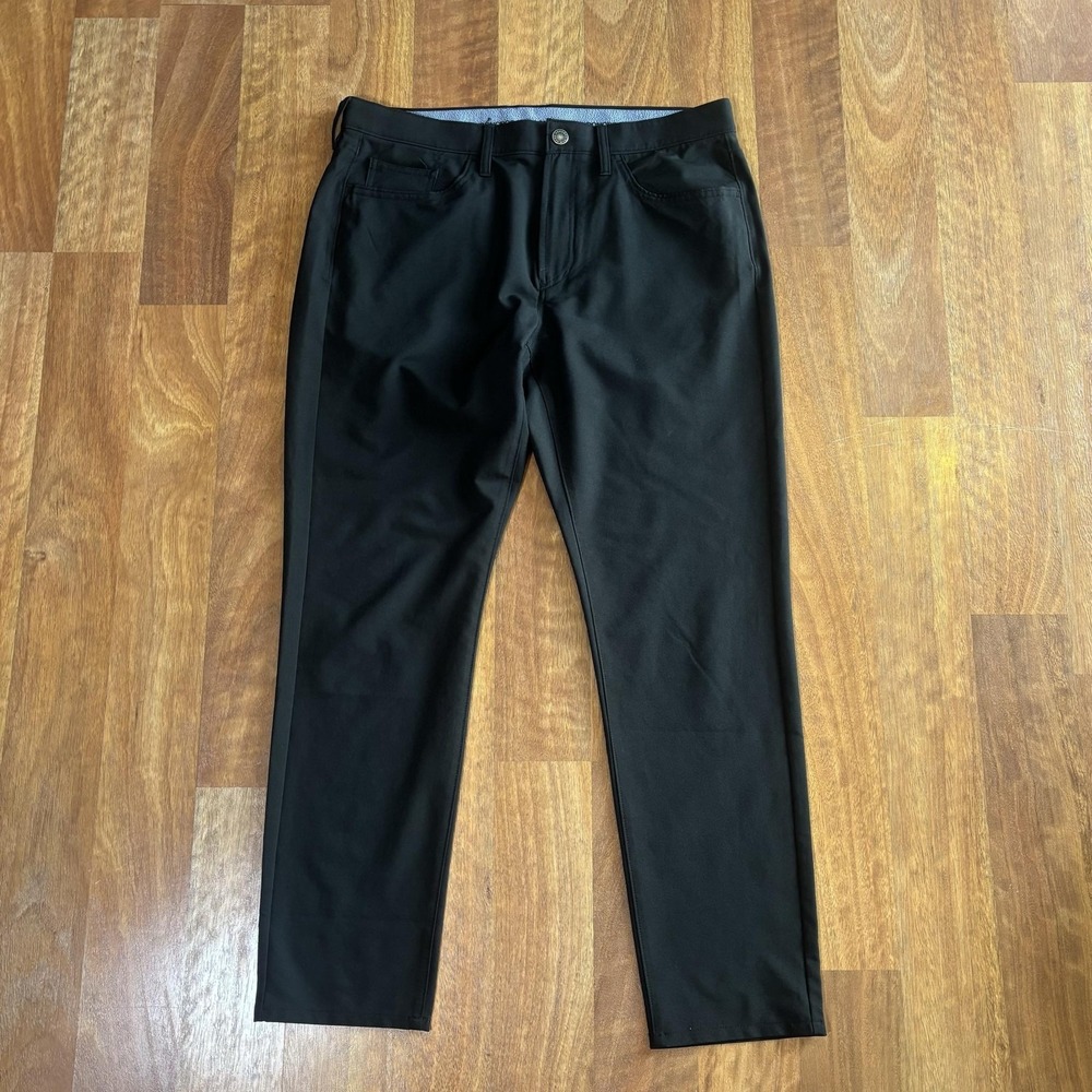 Bonobos Pants Mens 34x30 Black Golf Slim Taper Woven Khakis Casual Athletic